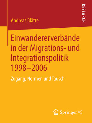 cover image of Einwandererverbände in der Migrations- und Integrationspolitik 1998-2006